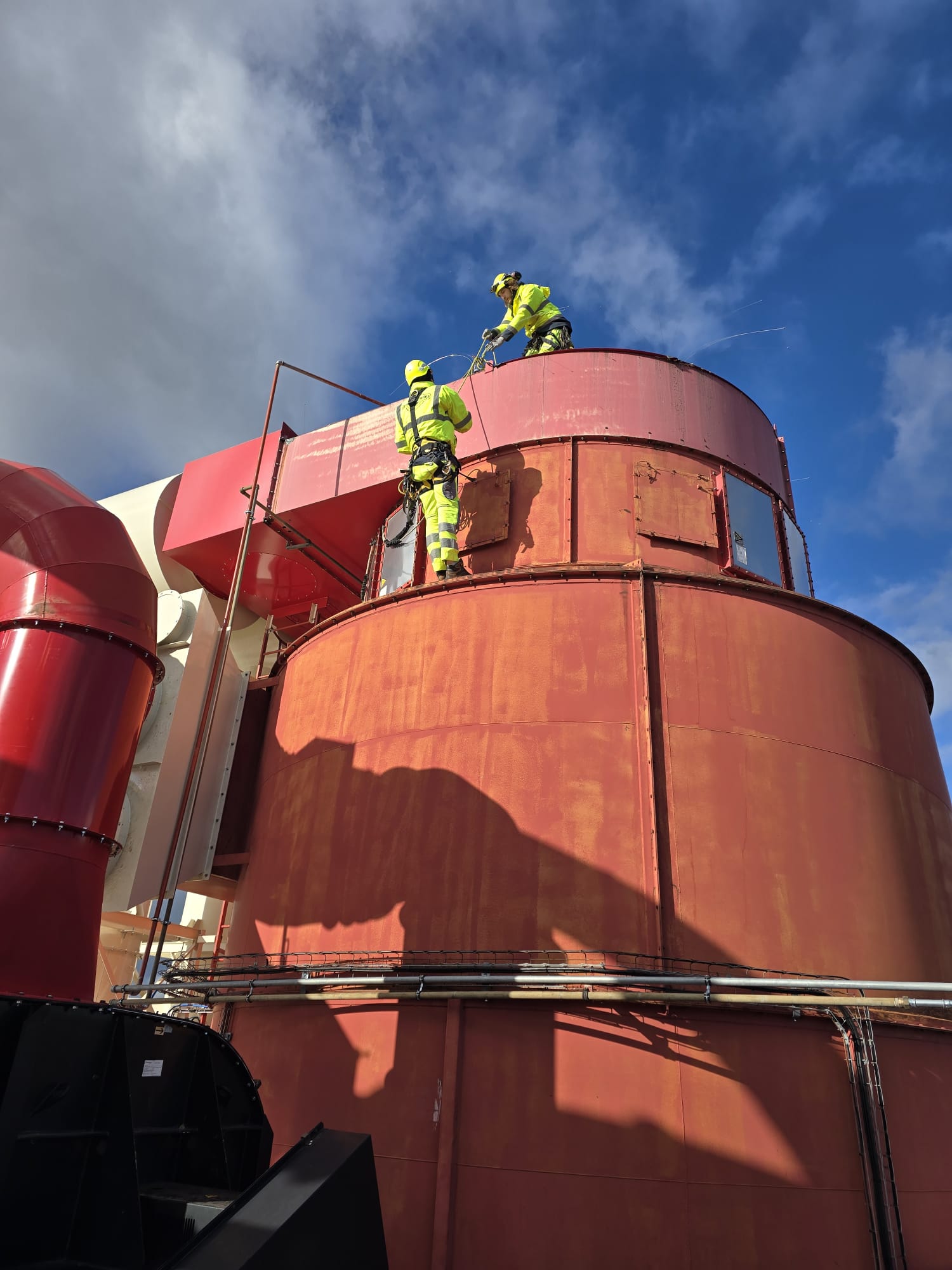 Intervention industrielle en hauteur